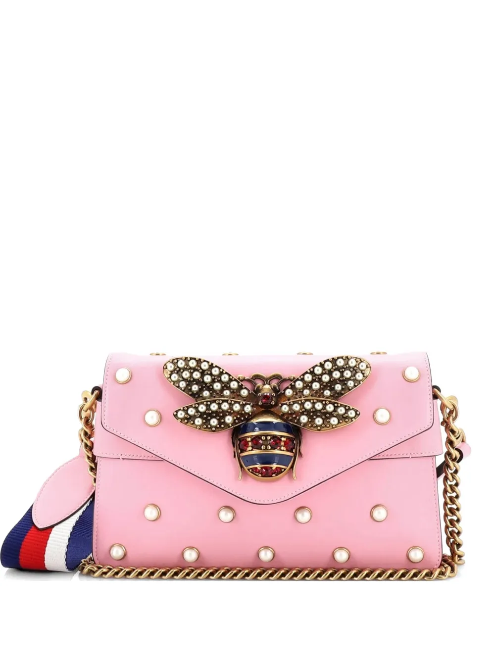 Gucci Pre-Owned Borsa a spalla Broadway mini in pelle con decorazione - Rosa