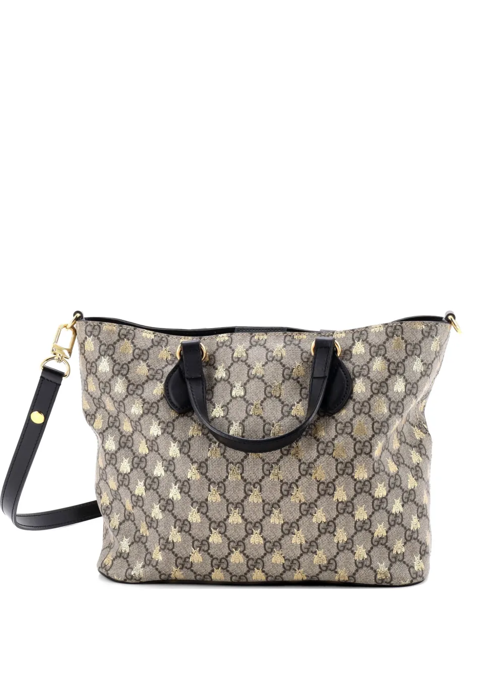 Gucci Pre-Owned Borsa tote convertibile piccola in tela cerata GG con stampa - Nero