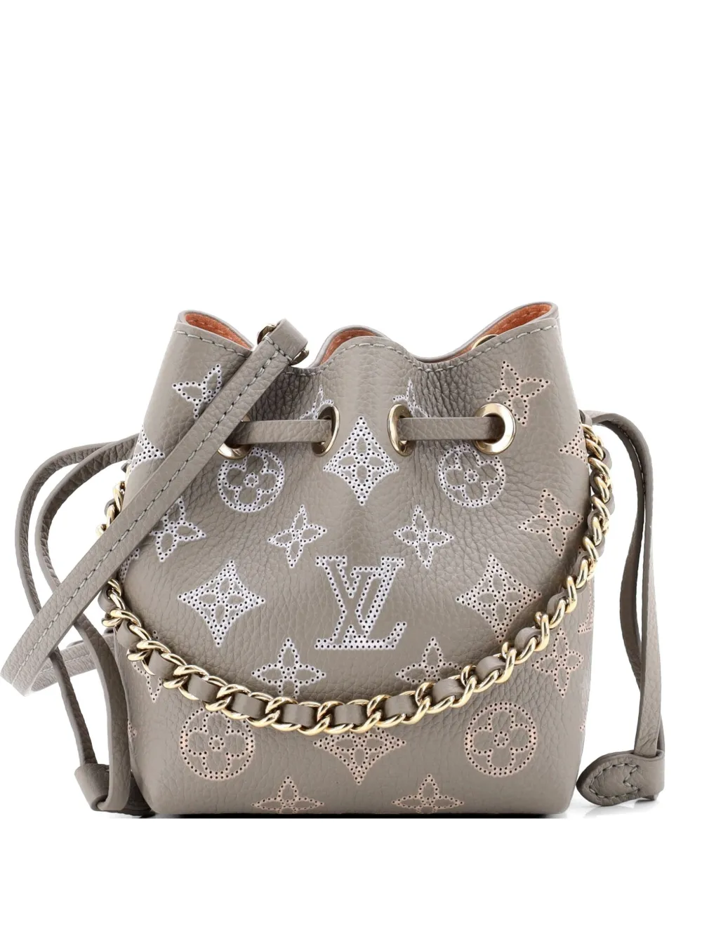 Louis Vuitton Pre-Owned Bella Flight Mode Mahina Leather Pico bucket bag - Grigio