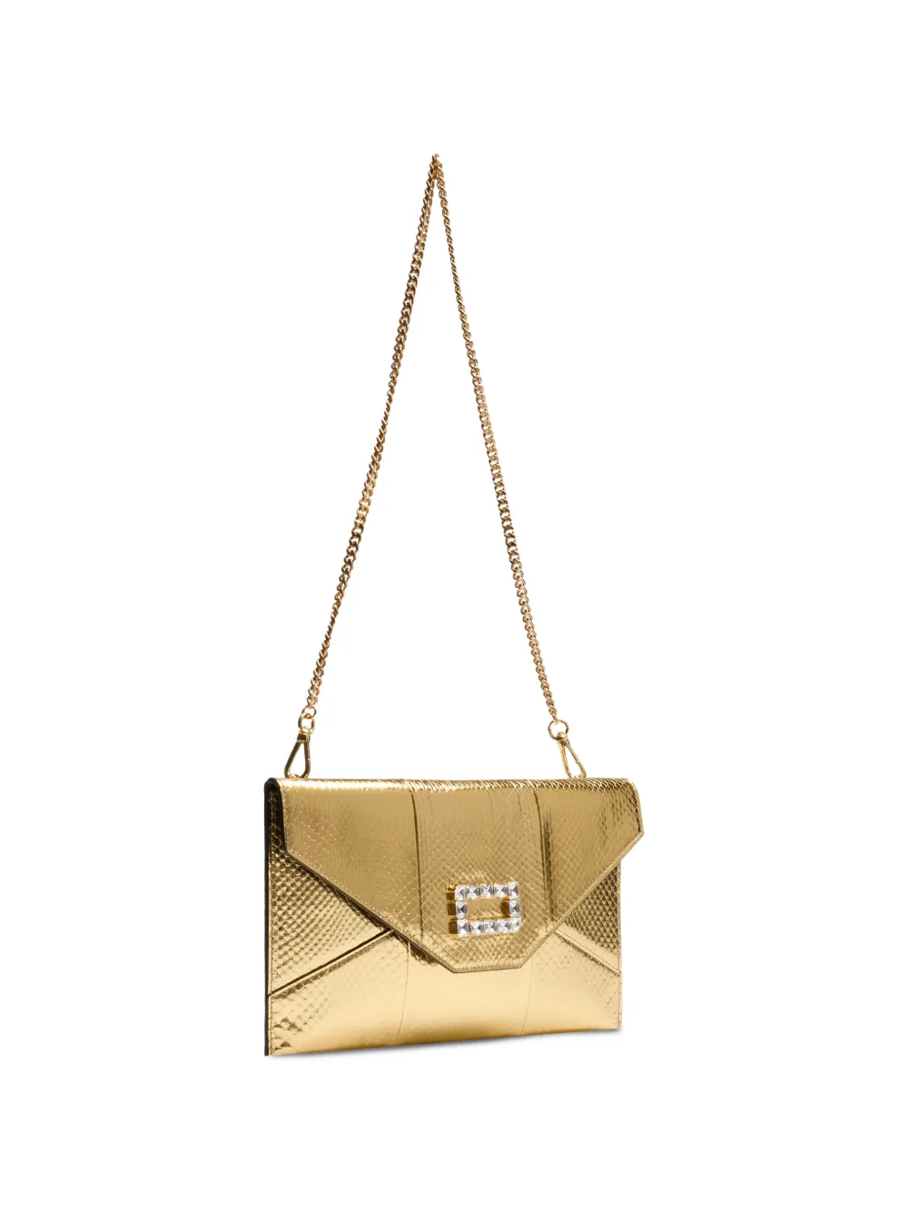  Lancel Envelope Clutch Bag - Gold 