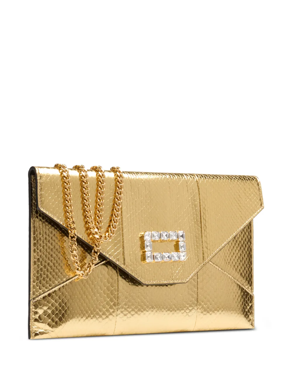  Lancel Envelope Clutch Bag - Gold 