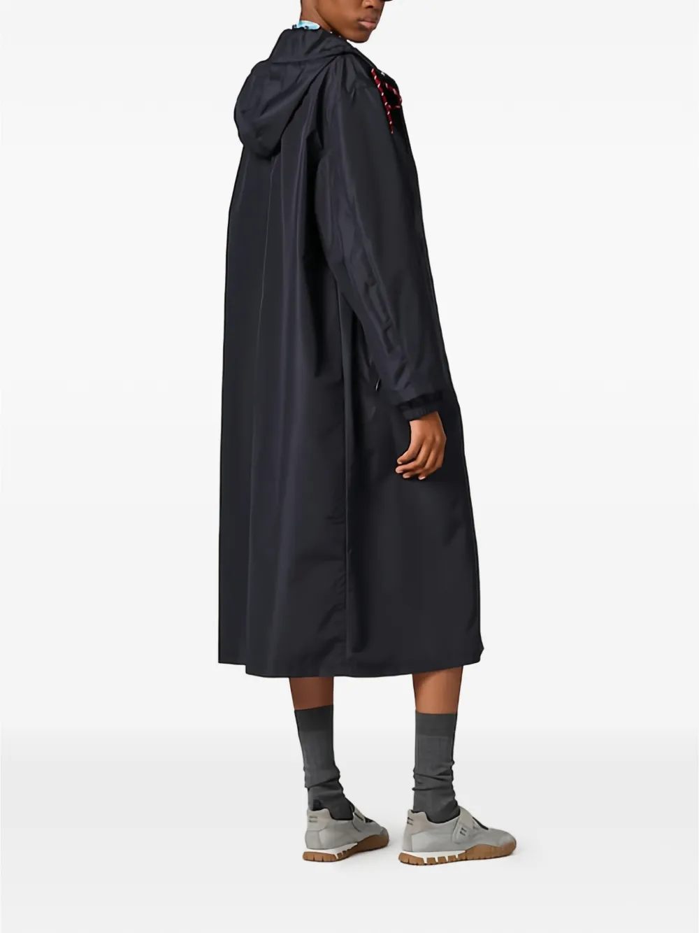 Miu Jas met capuchon en trekkoord Blauw