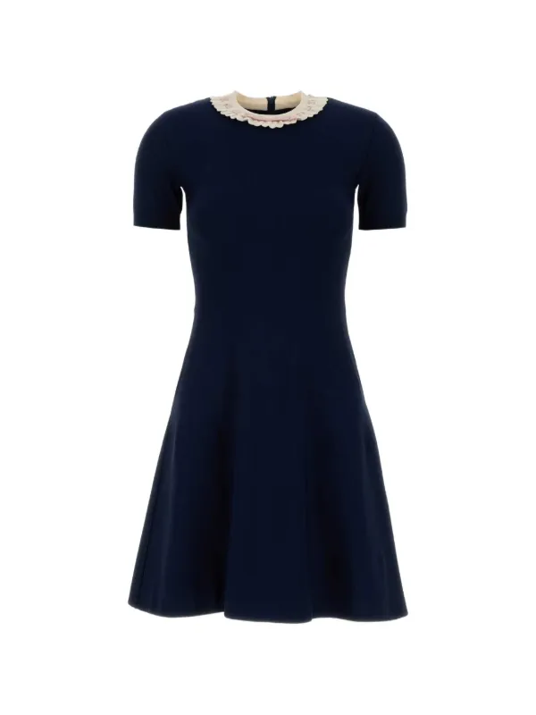 Valentino Garavani Knit Mini Dress in Blue