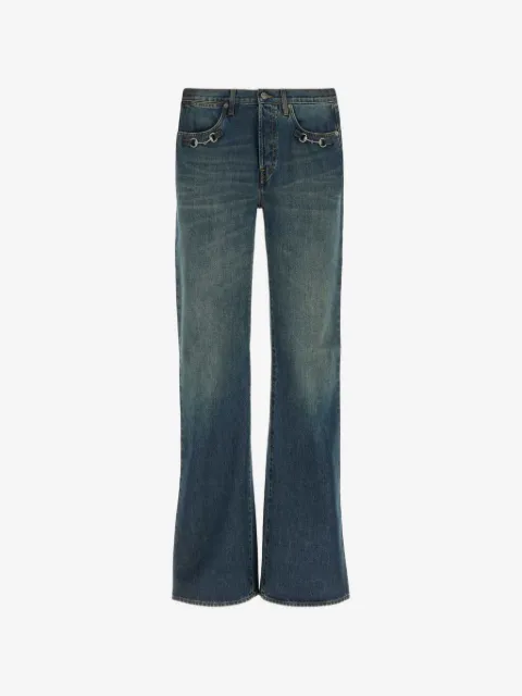 Gucci jeans con detalle Horsebit característico