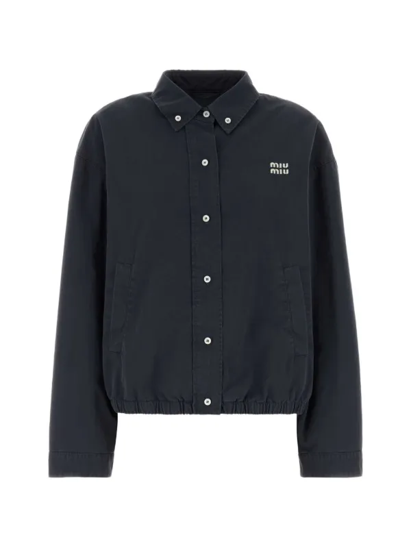 Miu Miu Long-sleeves Jacket in Blue