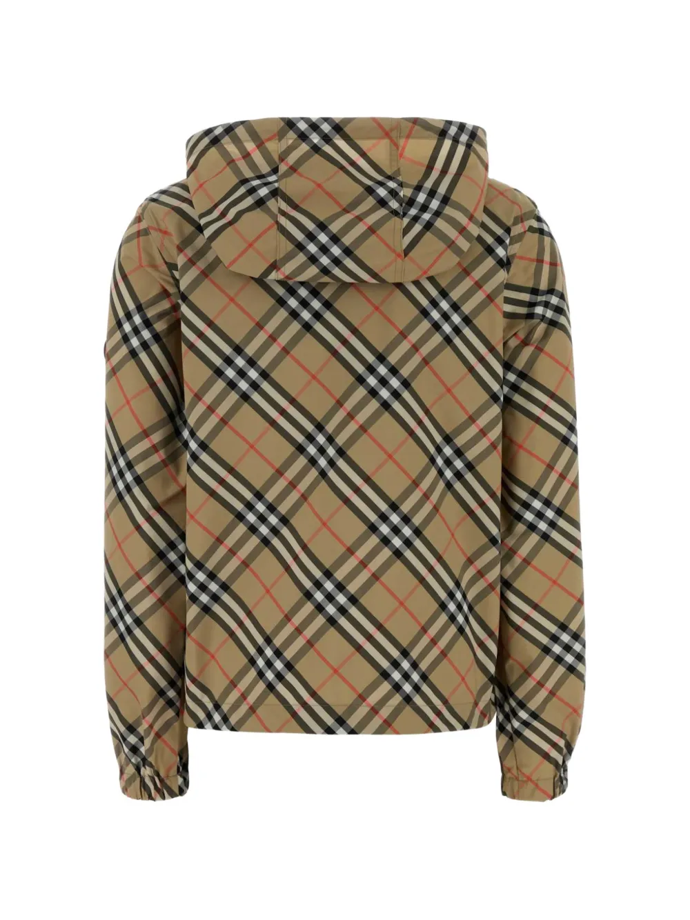  Burberry Checked Hooded Jacket - Neutrals 