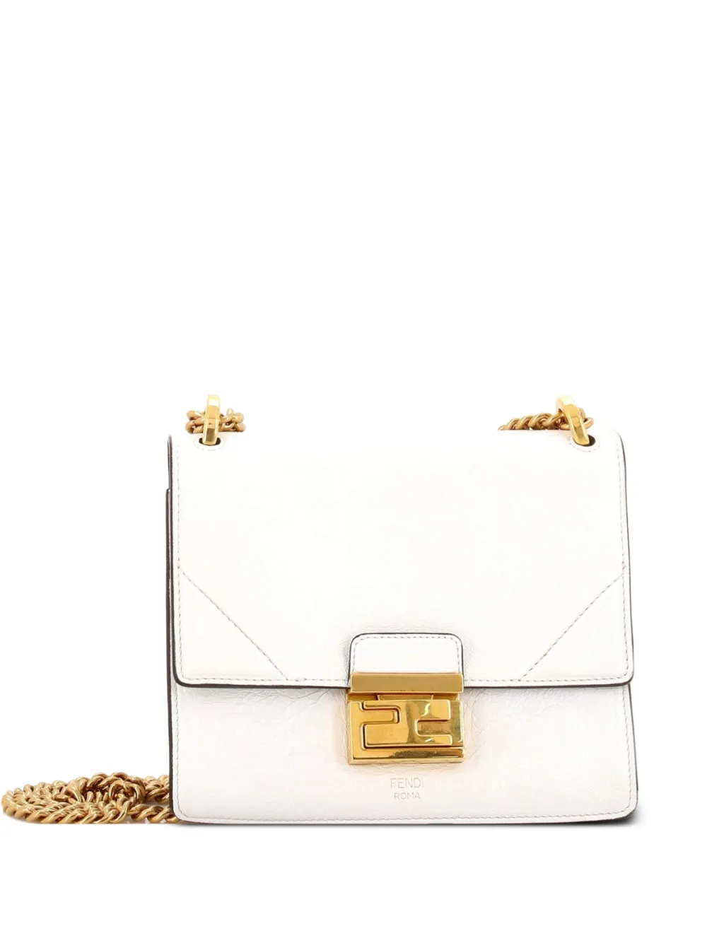 Fendi Pre-Owned Borsa a spalla Kan U piccola in pelle con tracolla - Bianco