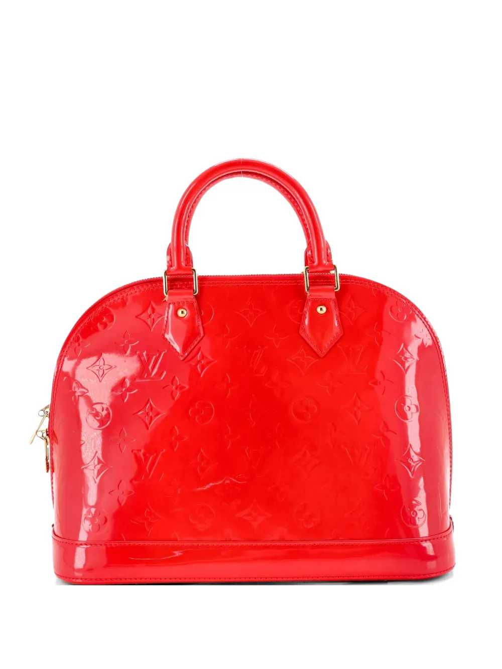 Louis Vuitton Pre-Owned Alma Handbag Monogram Vernis PM satchel - Rosso