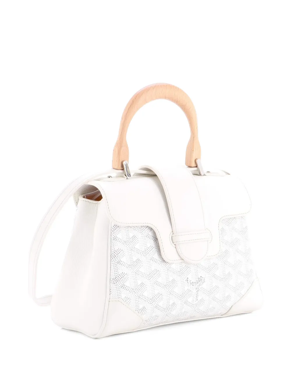 Saigon Top Handle Bag Coated Canvas With Leather Mini Shoulder Bag