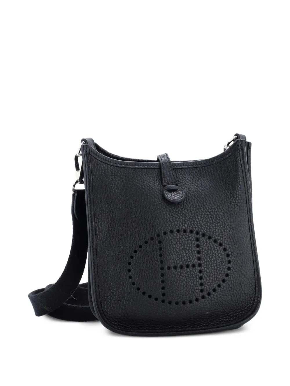 Hermès Pre-owned Evelyne Bag Gen III Clemence TPM Crossbody Bag in Black, view 3