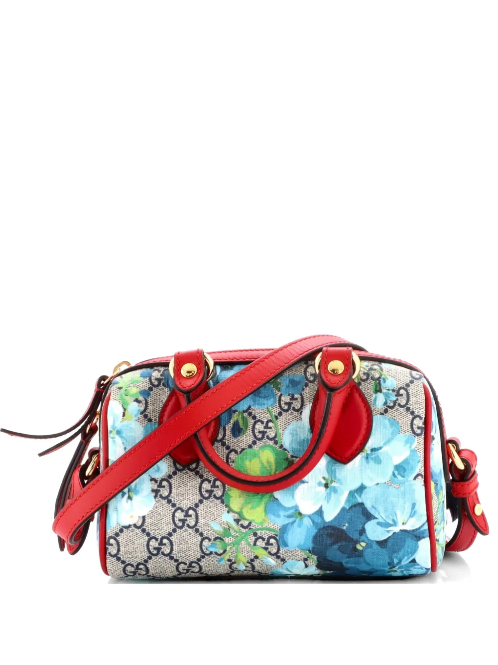 Gucci Pre-Owned Borsa a spalla Boston nano convertibile in tela cerata GG con stampa a fiori - Multicolore