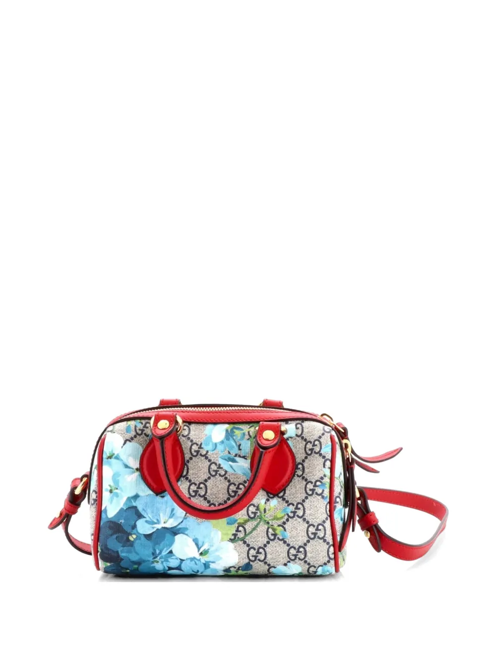 Convertible Boston Bag Blooms Print Gg Coated Canvas Nano Shoulder Bag