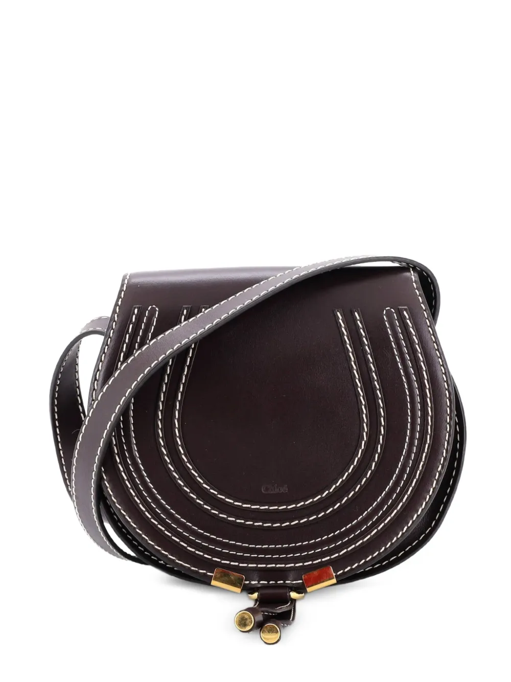 Chloé Pre-Owned Borsa a tracolla Marcie piccola in pelle - Marrone