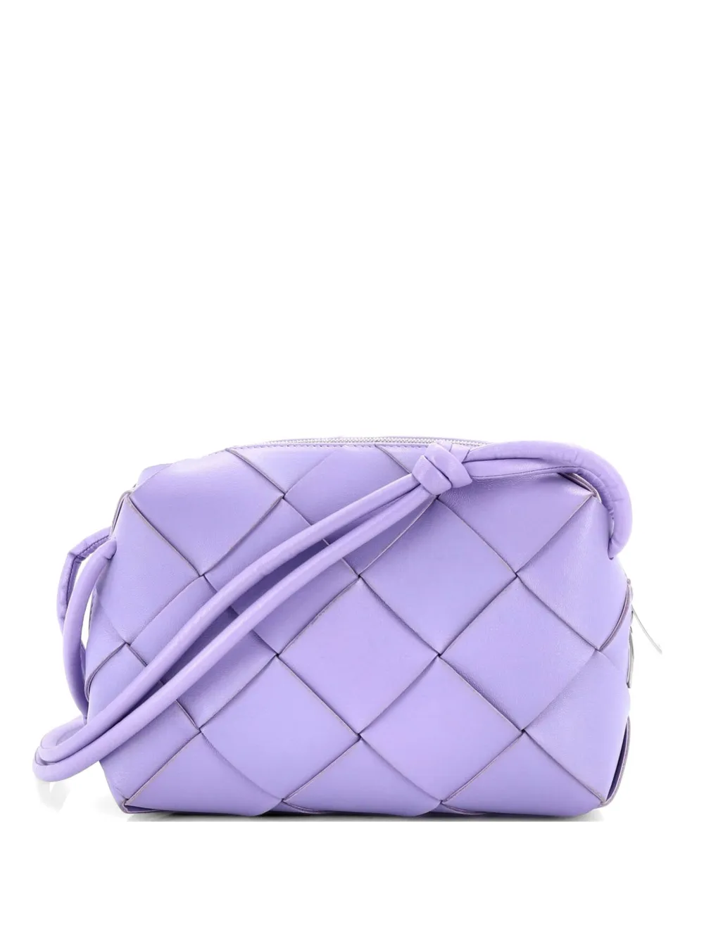 Bottega Veneta Pre-Owned Borsa a tracolla Cassette piccola in pelle con motivo Maxi Intrecciato - Viola