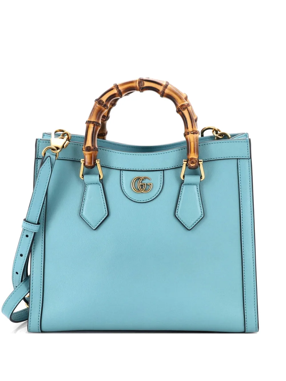 Gucci Pre-Owned Diana NM Bamboo Handle Leather Small tote bag - Green