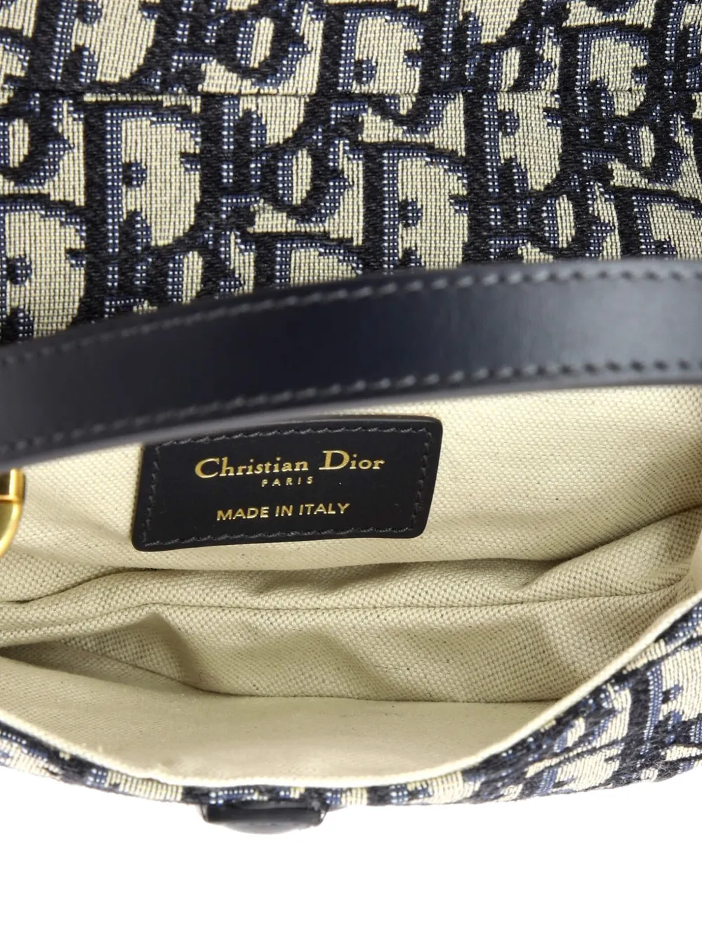 Christian Dior Pre-Owned Saddle Handbag Oblique Canvas Mini