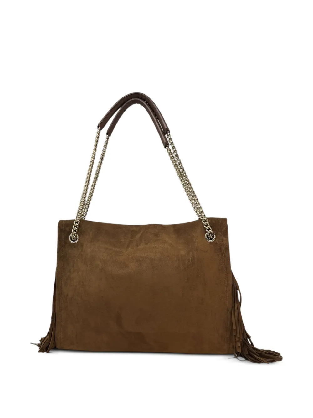  Orciani Fringe Satchel Shoulder Bag - Brown 