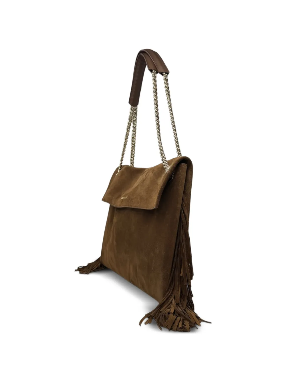  Orciani Fringe Satchel Shoulder Bag - Brown 