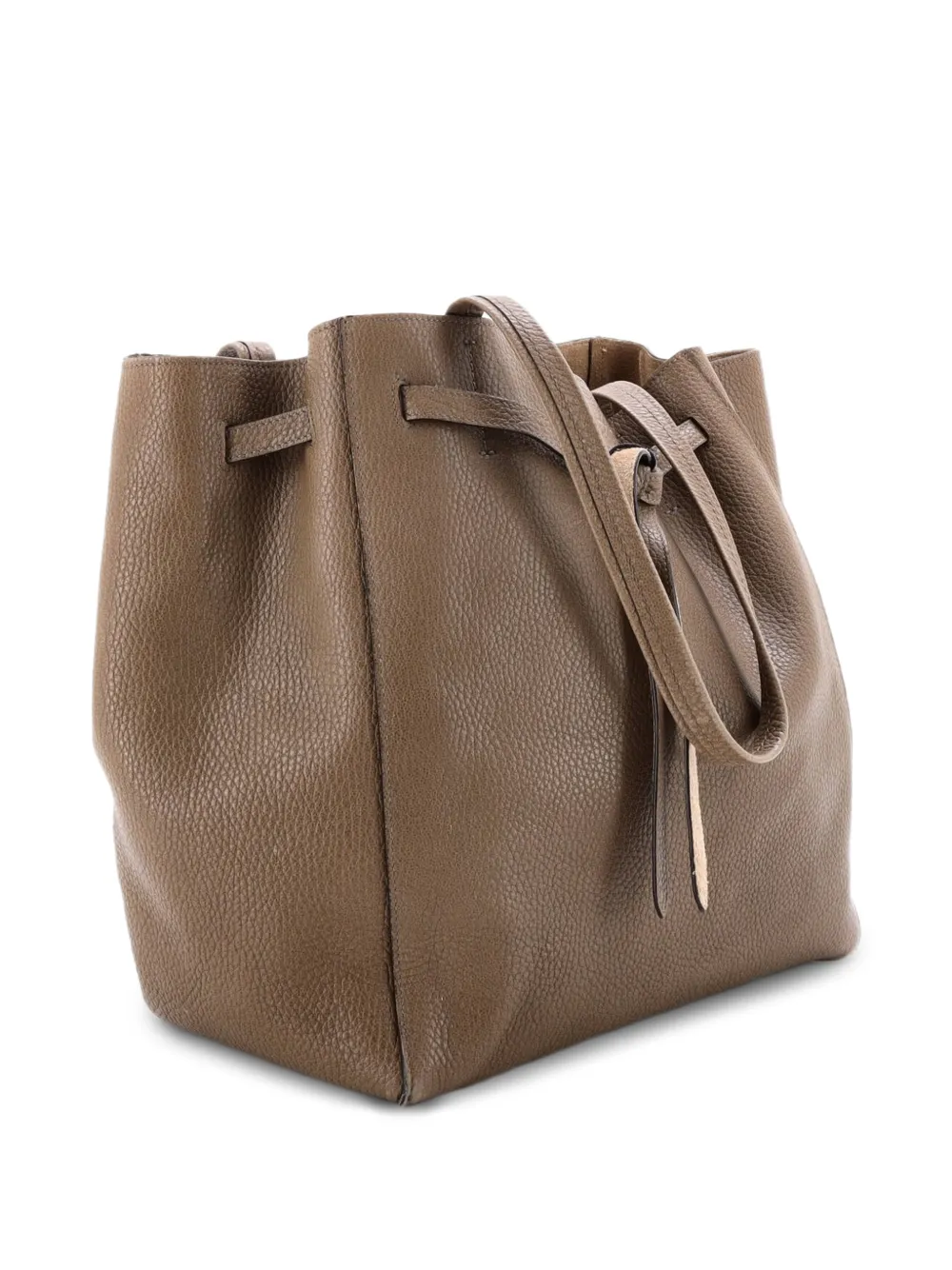 Phantom Tie Cabas Leather Medium Tote Bag