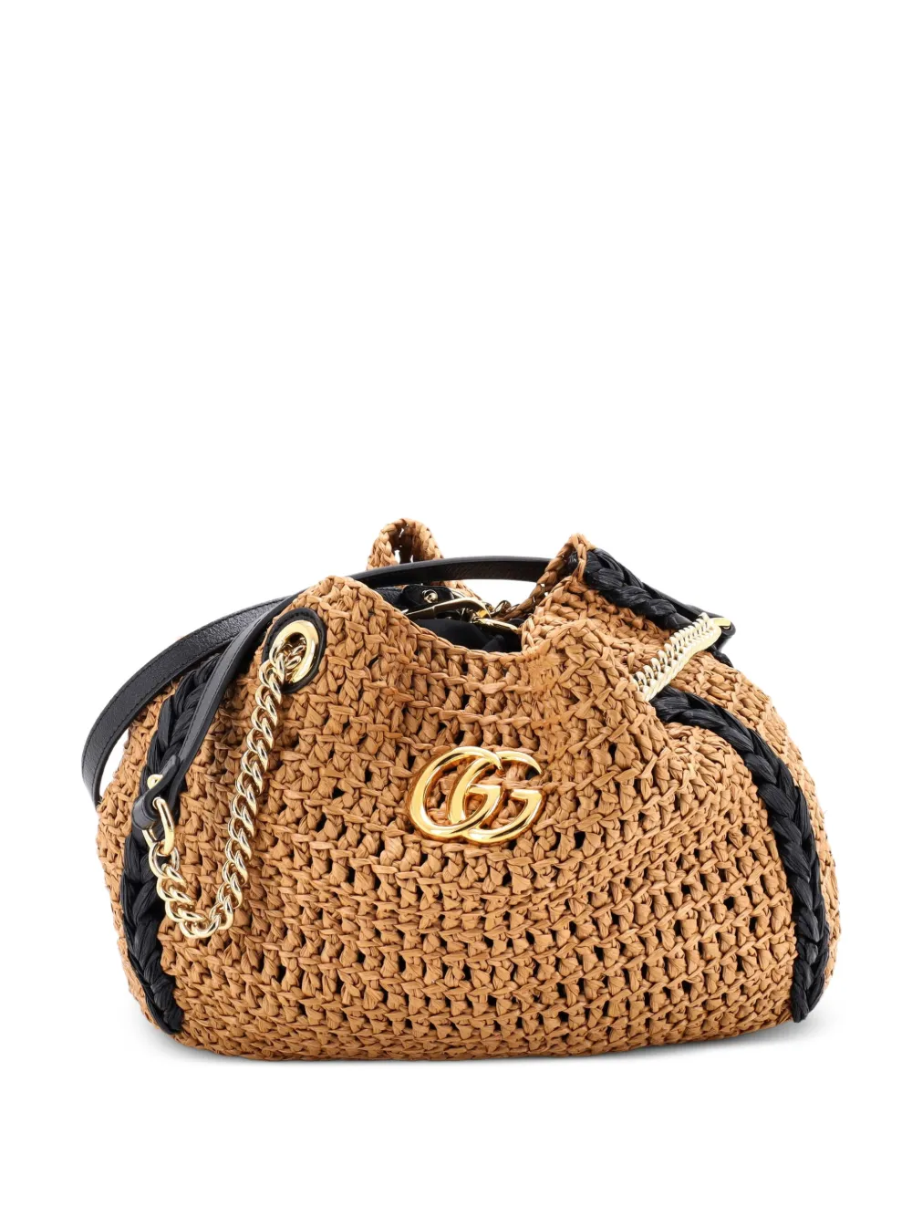 Gucci Pre-Owned Borsa tote GG Marmont Chain piccola - Marrone