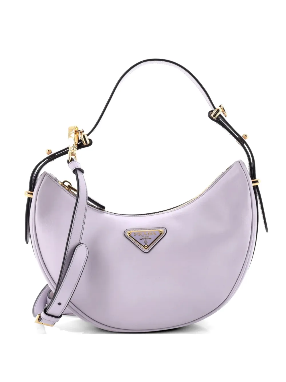 Prada Pre-Owned Arque Half Moon Leather Small hobo bag - Viola