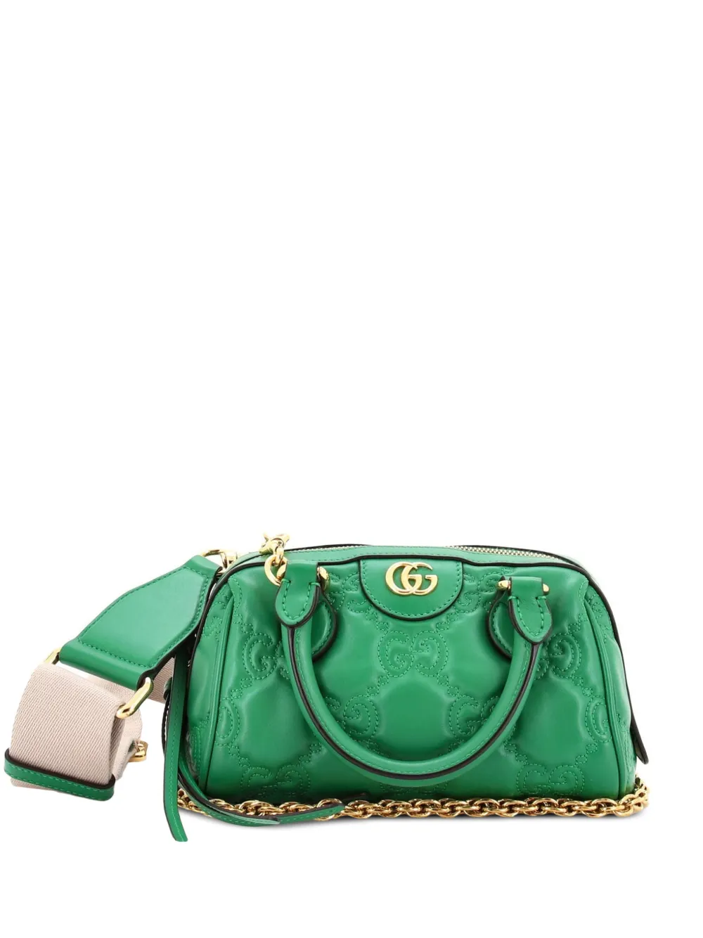 Gucci Pre-Owned Borsa a tracolla Ophidia GG convertibile mini in pelle matelassé con manico - Verde