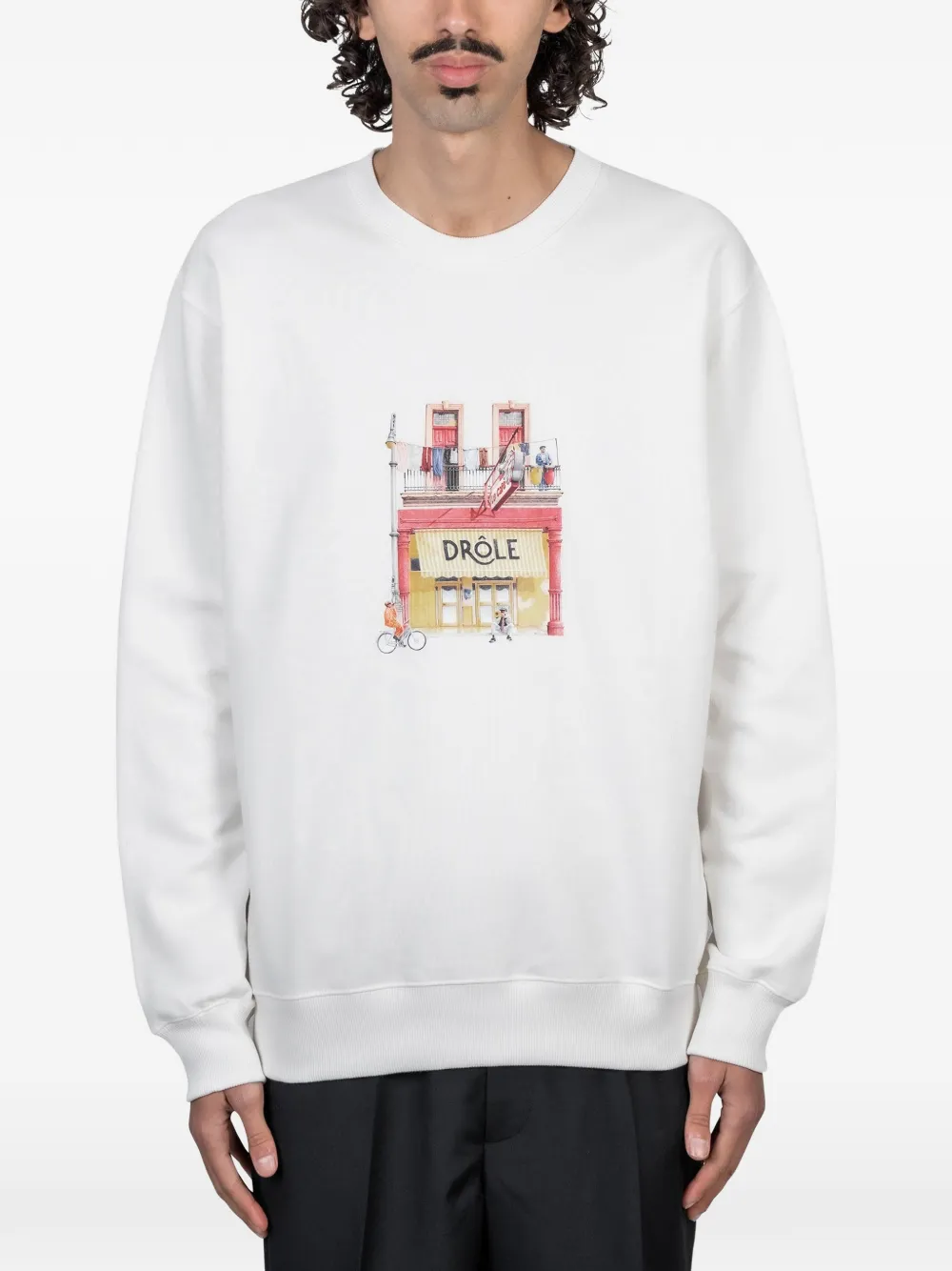 Drôle De Monsieur café graphic sweatshirt - Toni neutri