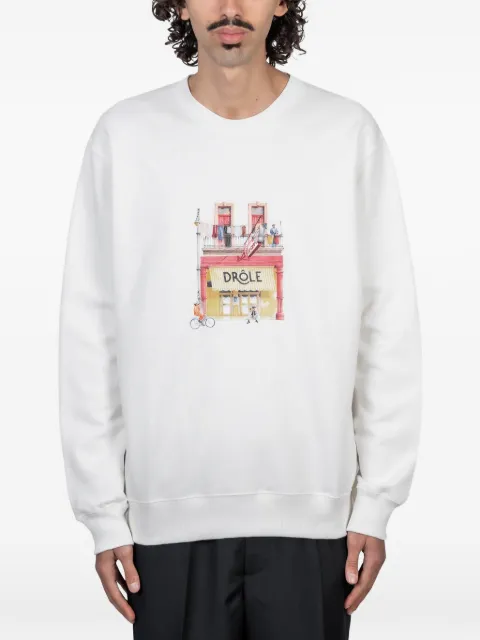 Drôle De Monsieur sudadera Café con motivo gráfico
