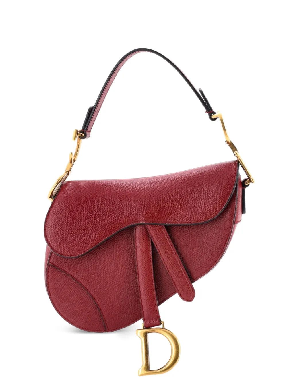 Christian Dior Pre-Owned Borsa a spalla Saddle mini in pelle - Rosso