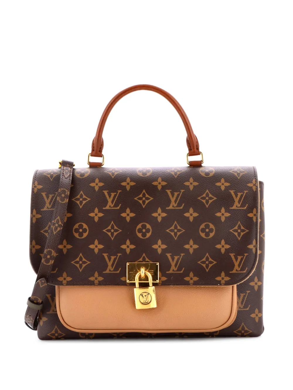 Louis Vuitton Pre-Owned Marignan Handbag Monogram Canvas with Leather shoulder bag - Braun