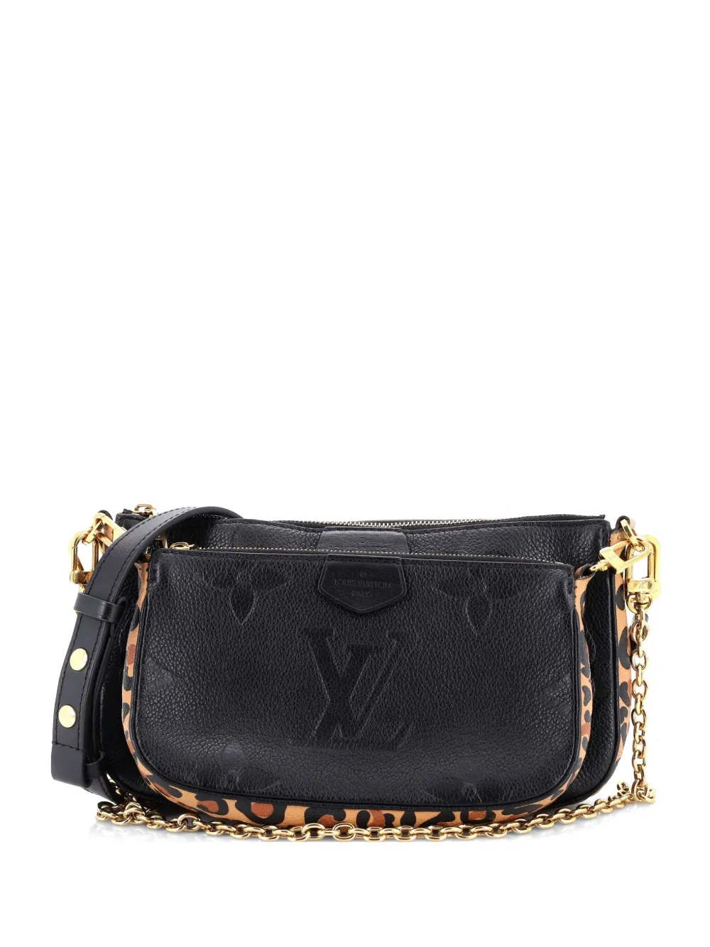 Louis Vuitton Pre-Owned Multi Pochette Accessoires Wild at Heart Monogram Empreinte Giant crossbody bag - Nero