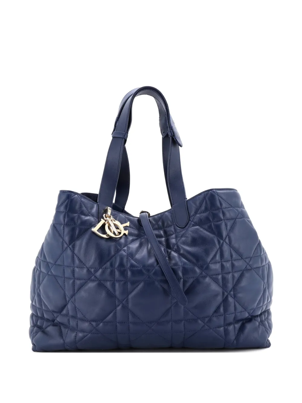 Christian Dior Pre-Owned Toujours Macrocannage Quilt Calfskin Large tote bag - Blau