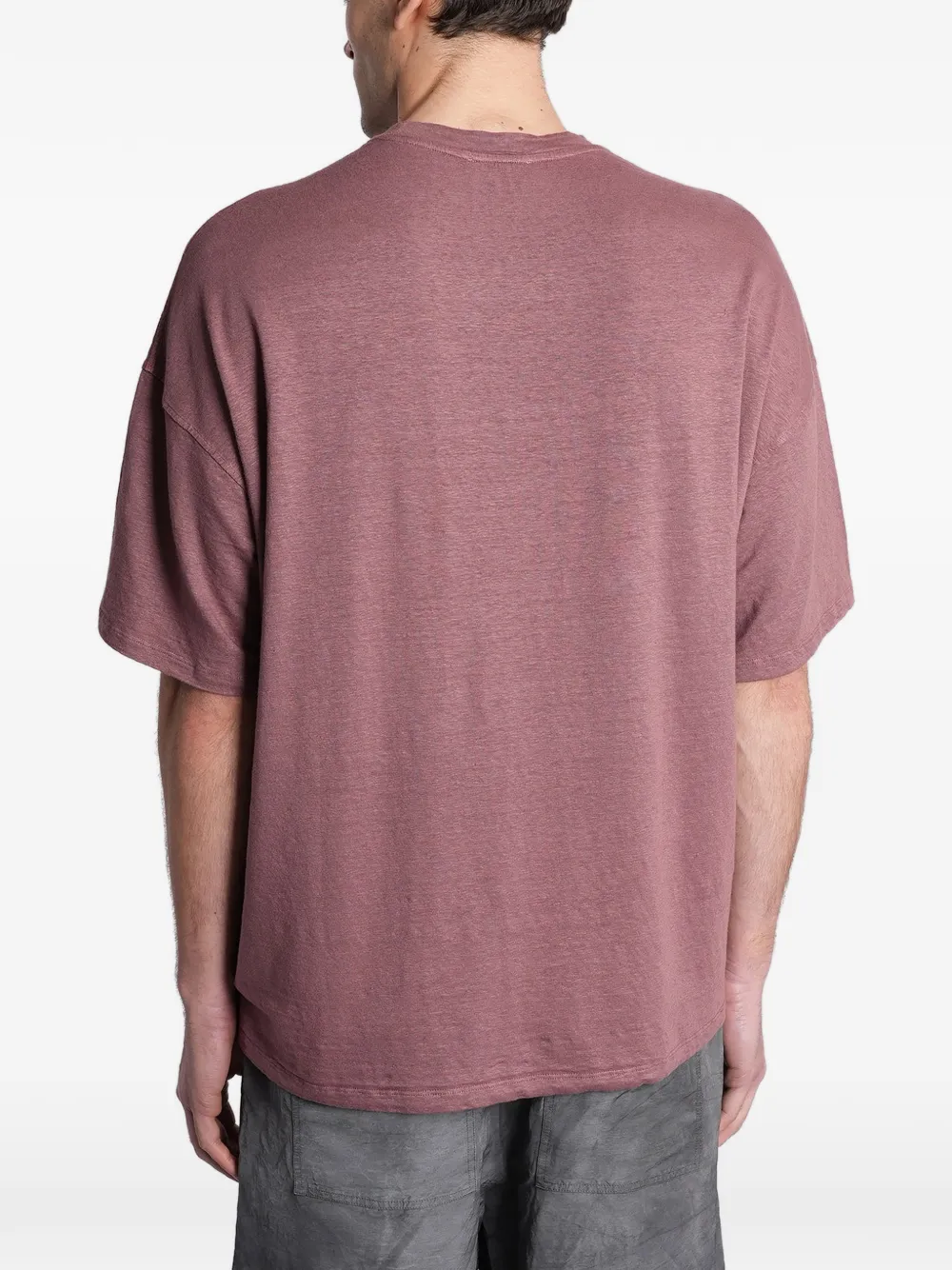 Roberto Collina Linnen T-shirt Rood