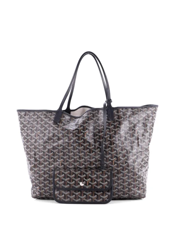 Goyard Pre-Owned Saint Louis Coated Canvas GM Tote Bag | Black