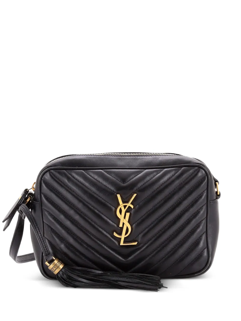 Saint Laurent Pre-Owned Lou Camera Bag Matelasse Chevron Leather Small crossbody bag - Nero