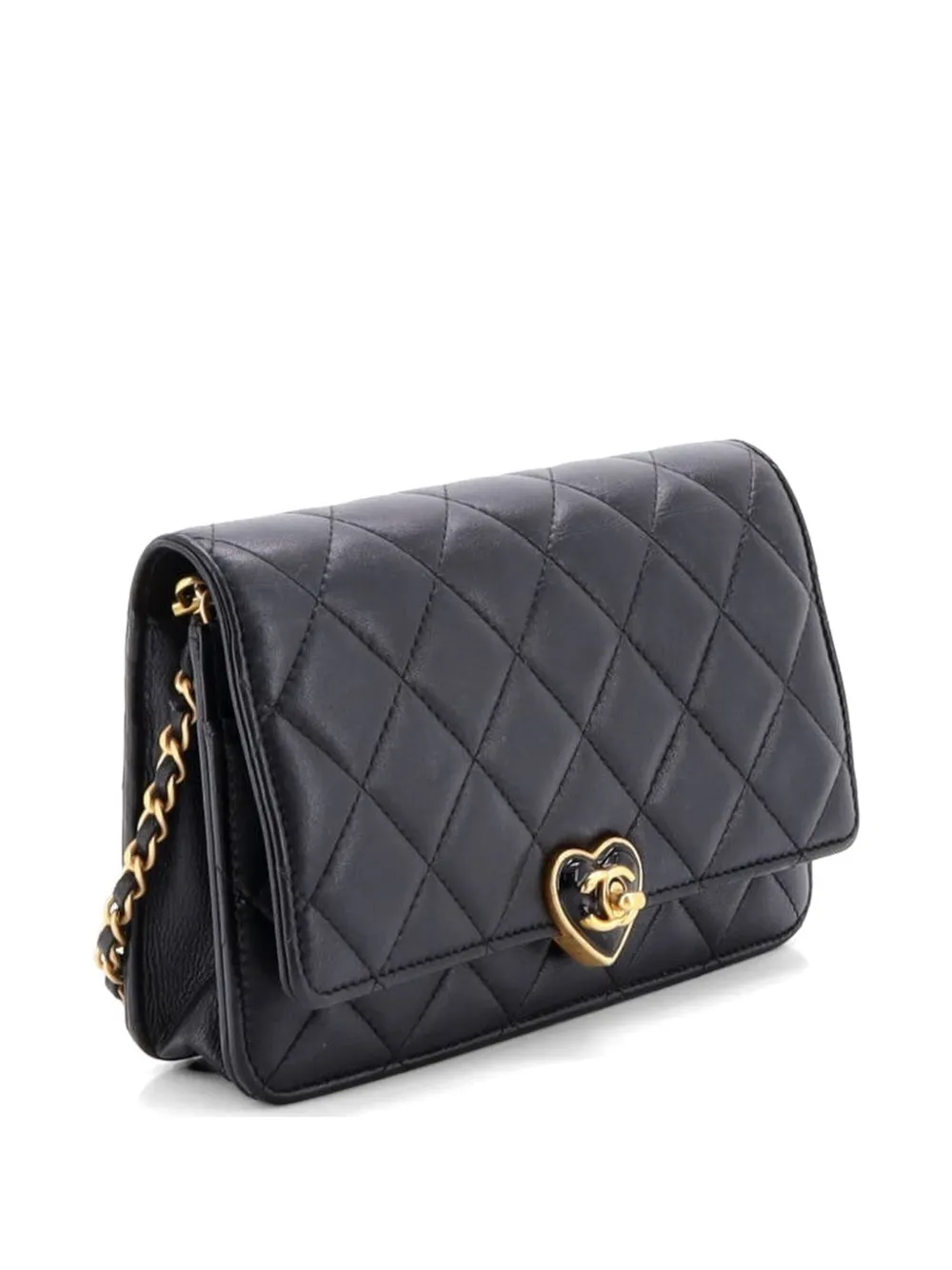CHANEL Pre-Owned ココマーク ラブ ハート ウォレット オン チェーン
