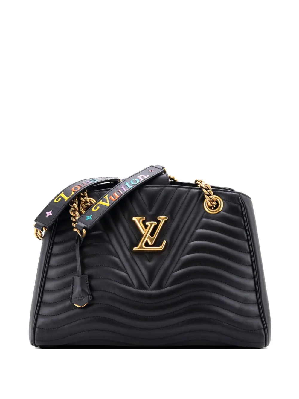 Louis Vuitton Pre-Owned New Wave Chain Tote Quilted Leather shoulder bag - Schwarz