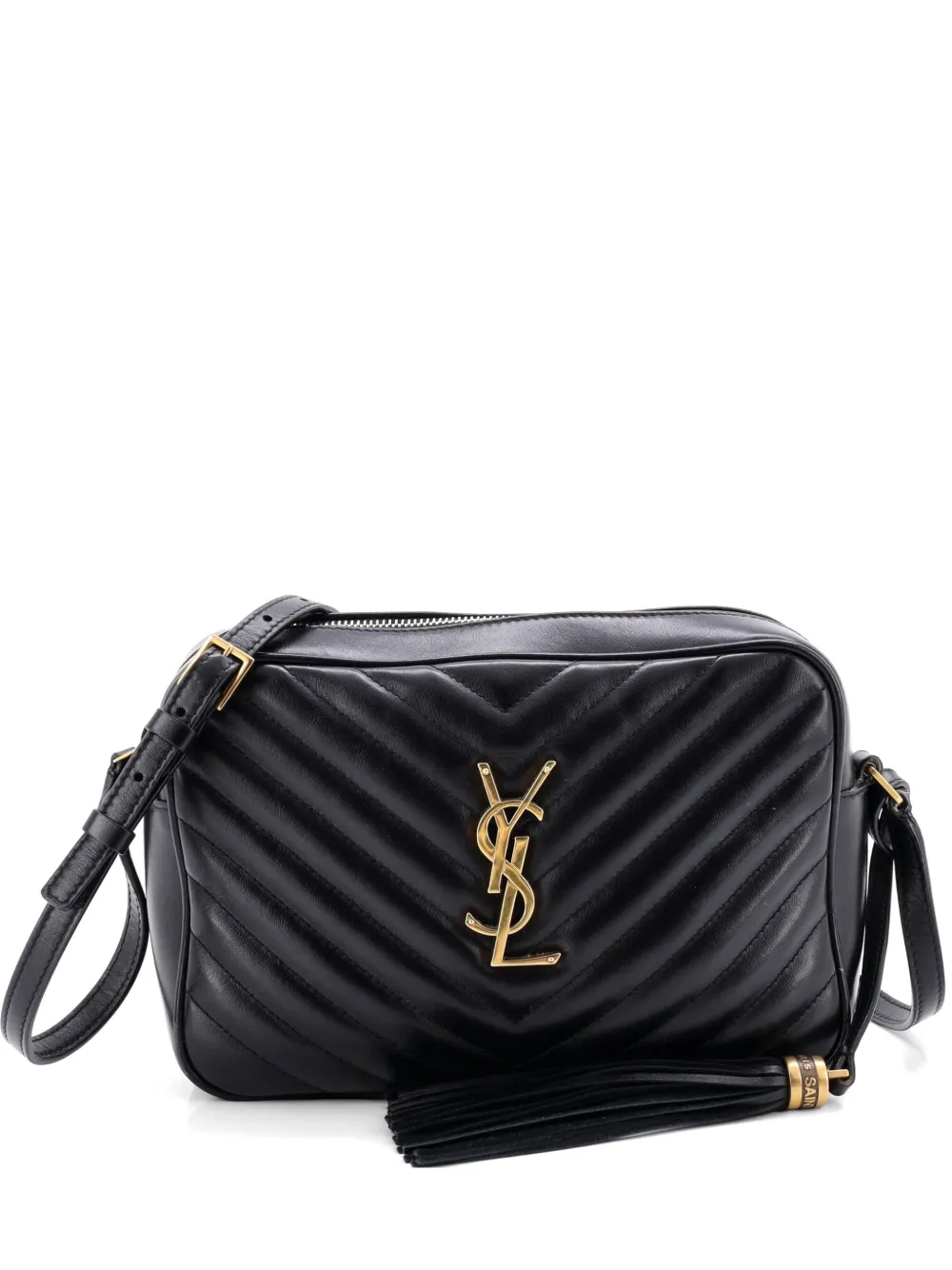 Saint Laurent Pre-Owned Lou Camera Bag Matelasse Chevron Leather Small crossbody bag - Nero