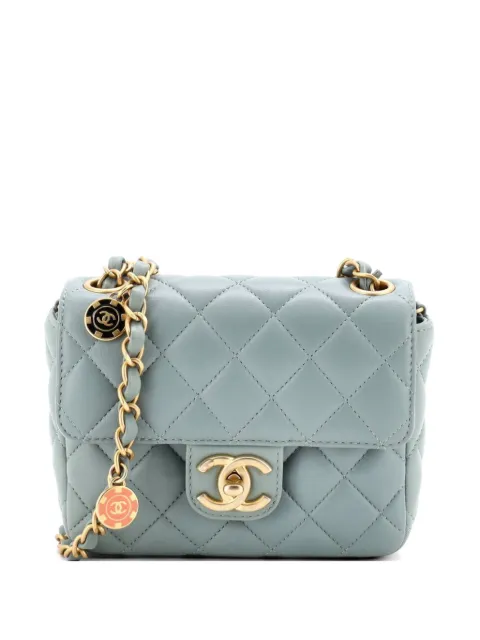 CHANEL Pre-Owned bolsa de hombro Casino Royale mini de piel de cordero y detalles esmaltados