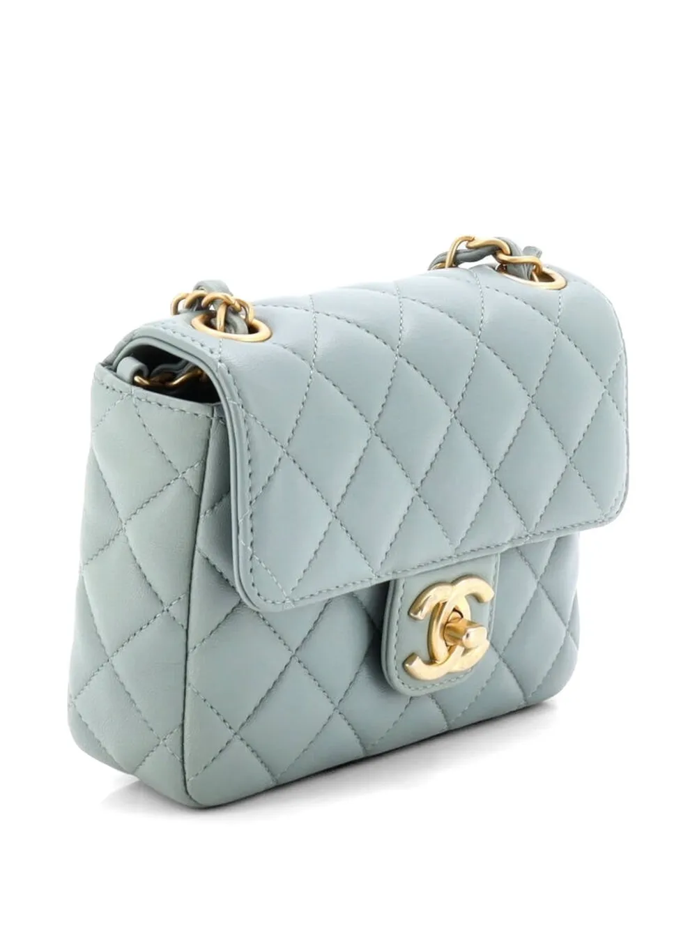 Casino Royale Charms Square Flap Bag Quilted Lambskin With Enamel Mini Shoulder Bag