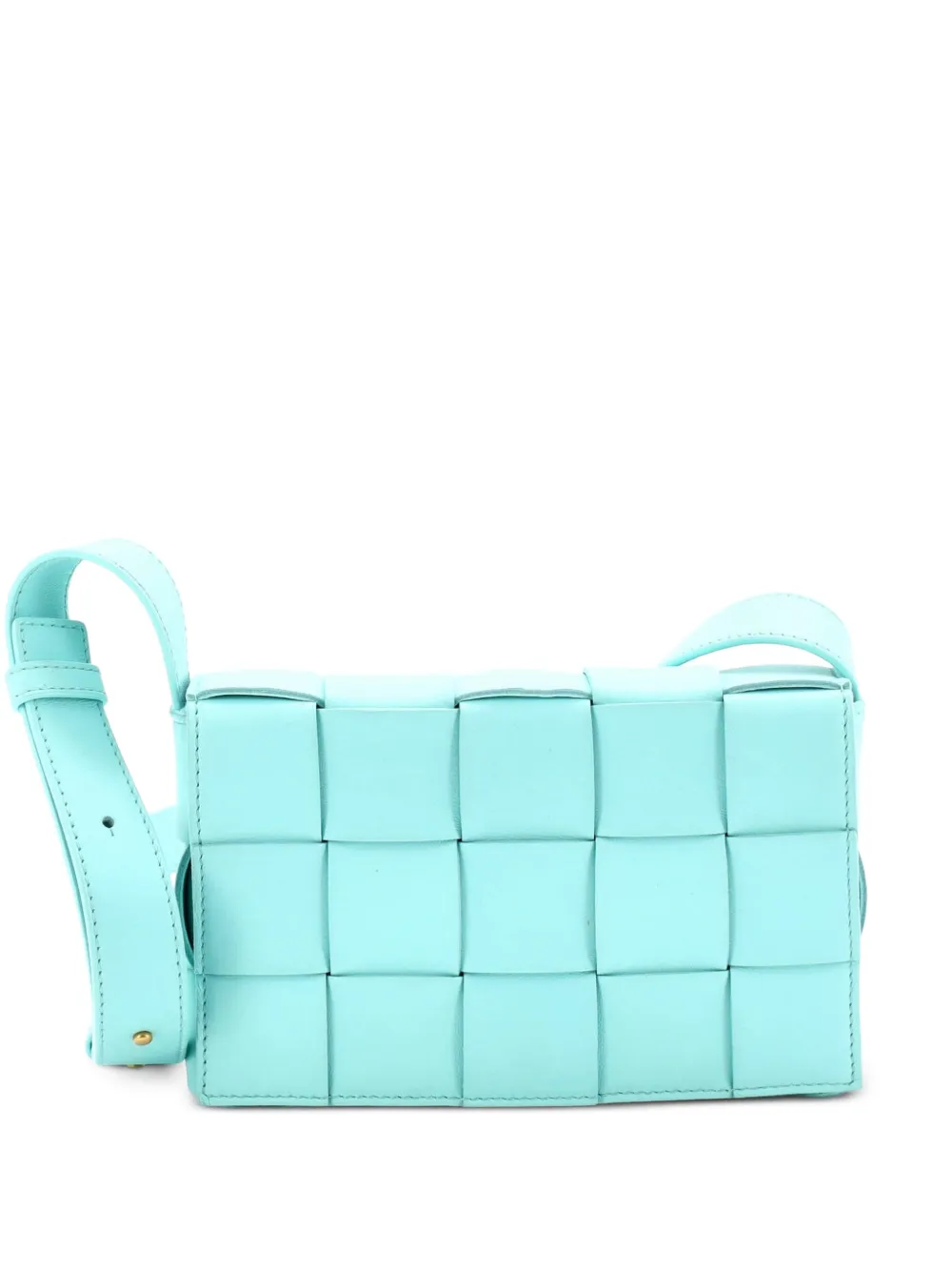 Bottega Veneta Pre-Owned Borsa a tracolla Cassette piccola in pelle con motivo Maxi Intrecciato - Blu