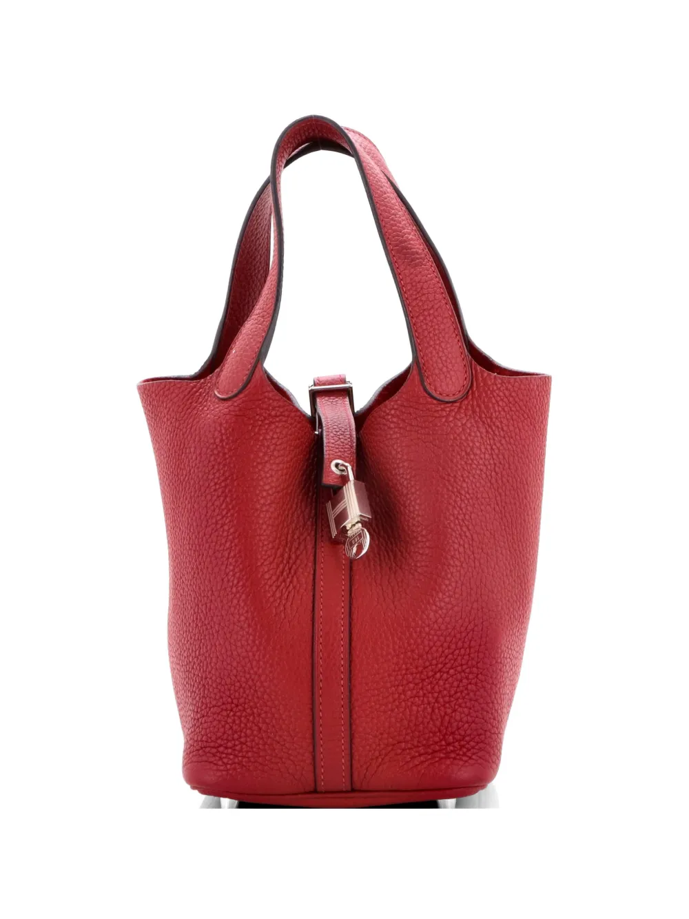 Hermès Pre-Owned Picotin Lock Bag Clemence PM bucket bag - Rosso