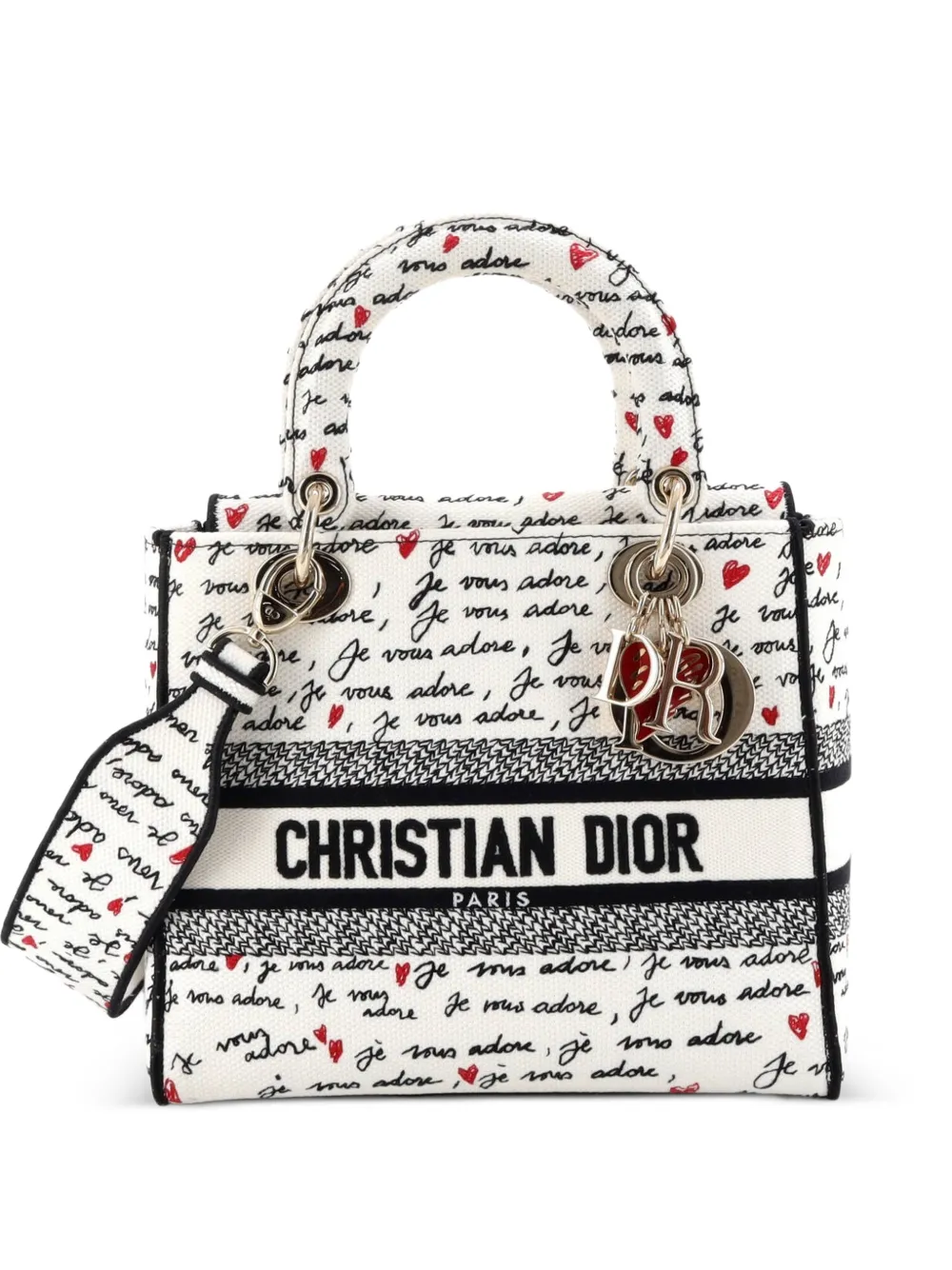 Christian Dior Pre-Owned Lady D-Lite Bag Embroidered Canvas Medium satchel - Mehrfarbig