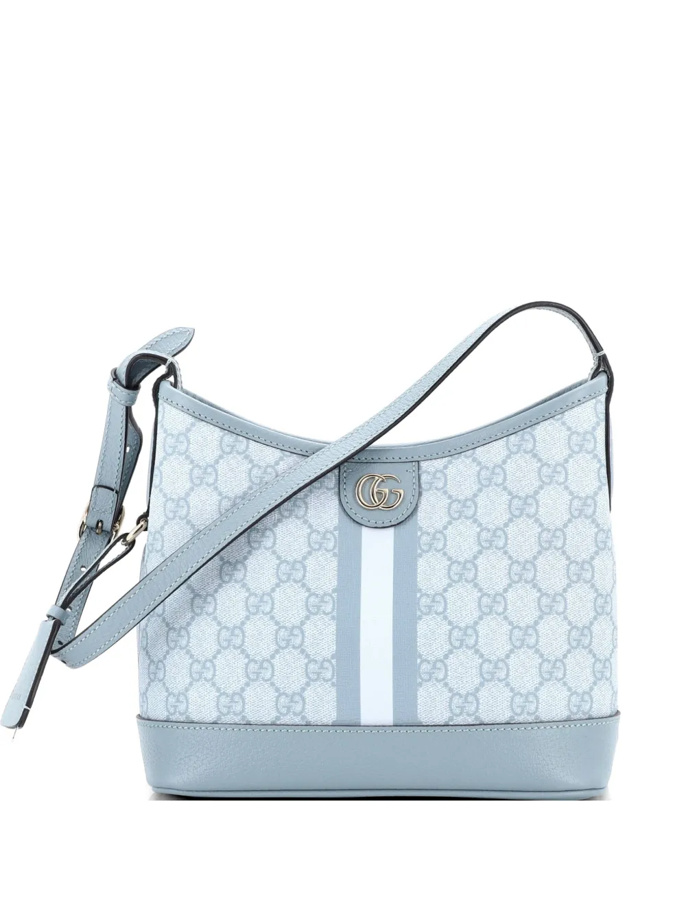 Gucci Pre-Owned Borsa a secchiello Ophidia piccola in tela cerata GG e pelle - Blu