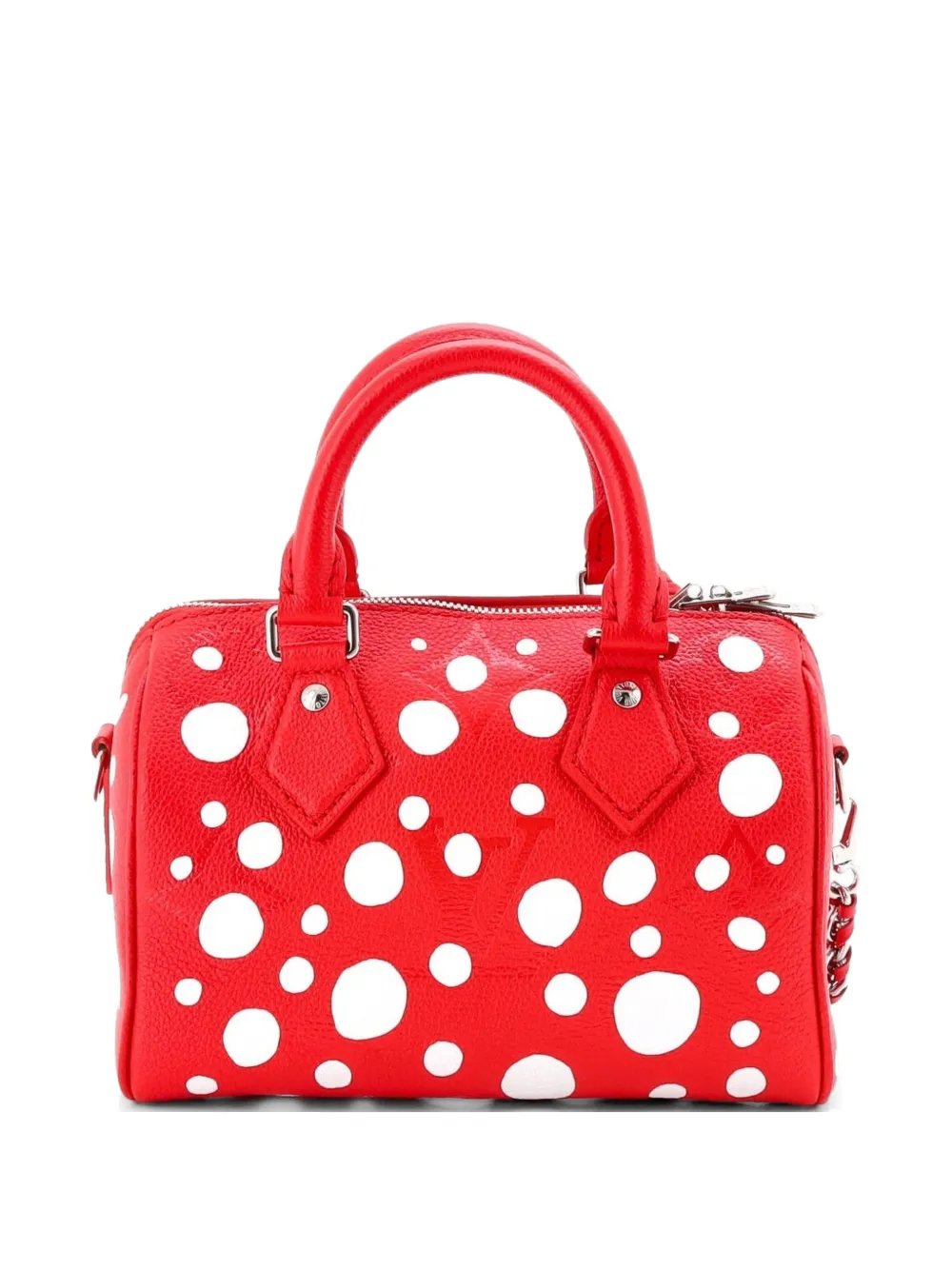  Louis Vuitton Pre-owned Speedy Bandouliere Bag Yayoi Kusama Infinity Dots Monogram Empreinte Giant 20 Satchel - Red 