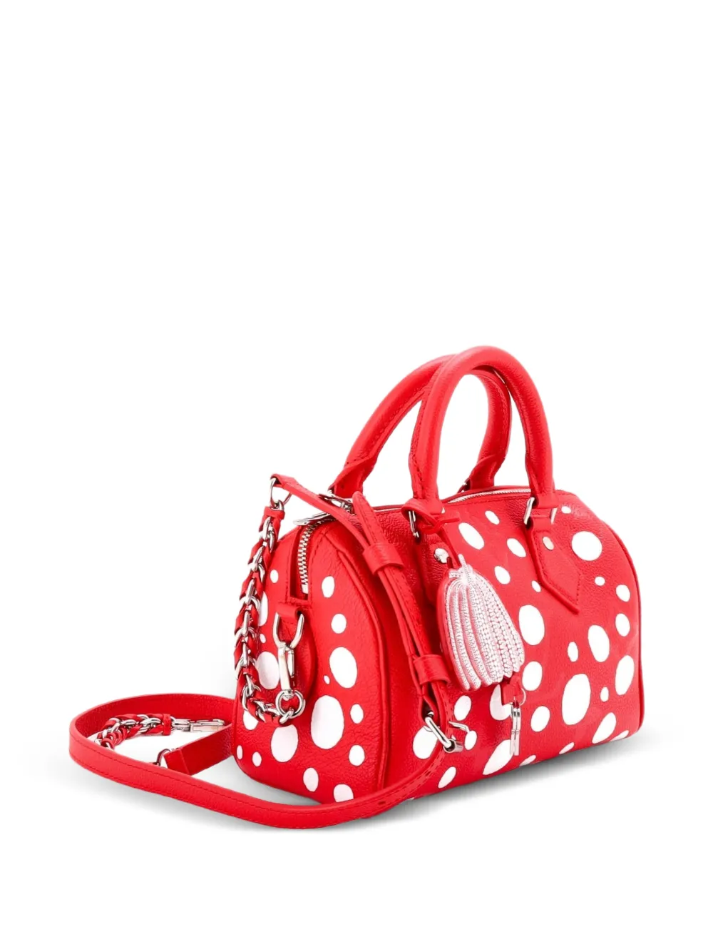 Louis Vuitton Pre-owned Speedy Bandouliere Bag Yayoi Kusama Infinity Dots Monogram Empreinte Giant 20 Satchel - Red 