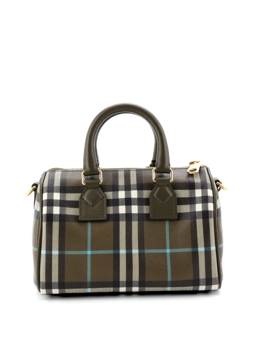 Bowling Bag Vintage Check Coated Canvas Mini Handbag