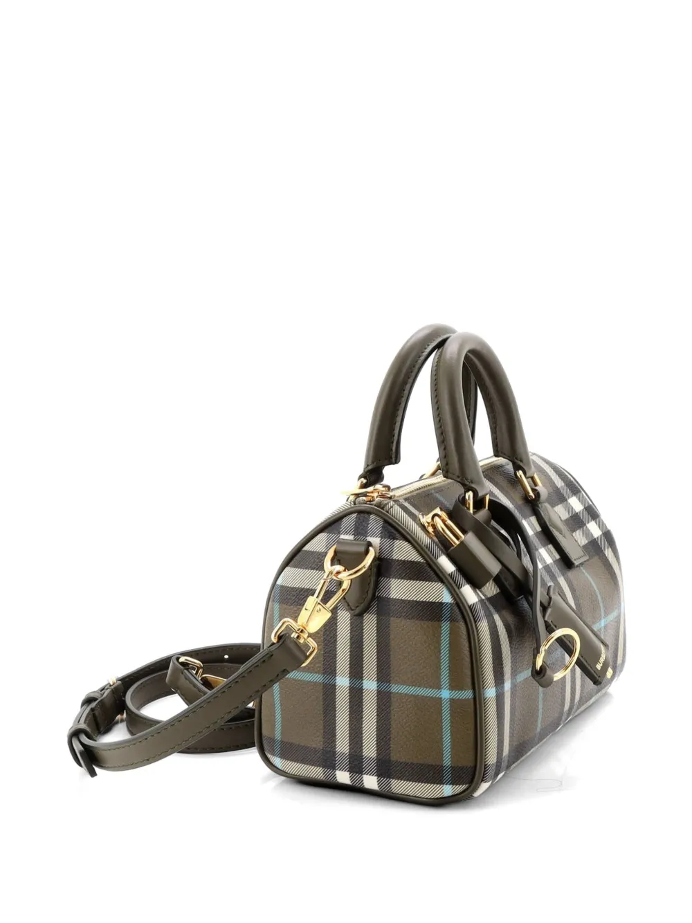 Bowling Bag Vintage Check Coated Canvas Mini Handbag