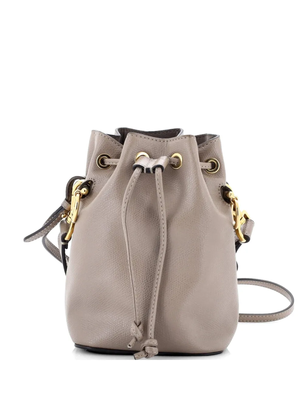 Fendi Pre-Owned Borsa a secchiello Mon Tresor mini in pelle - Grigio