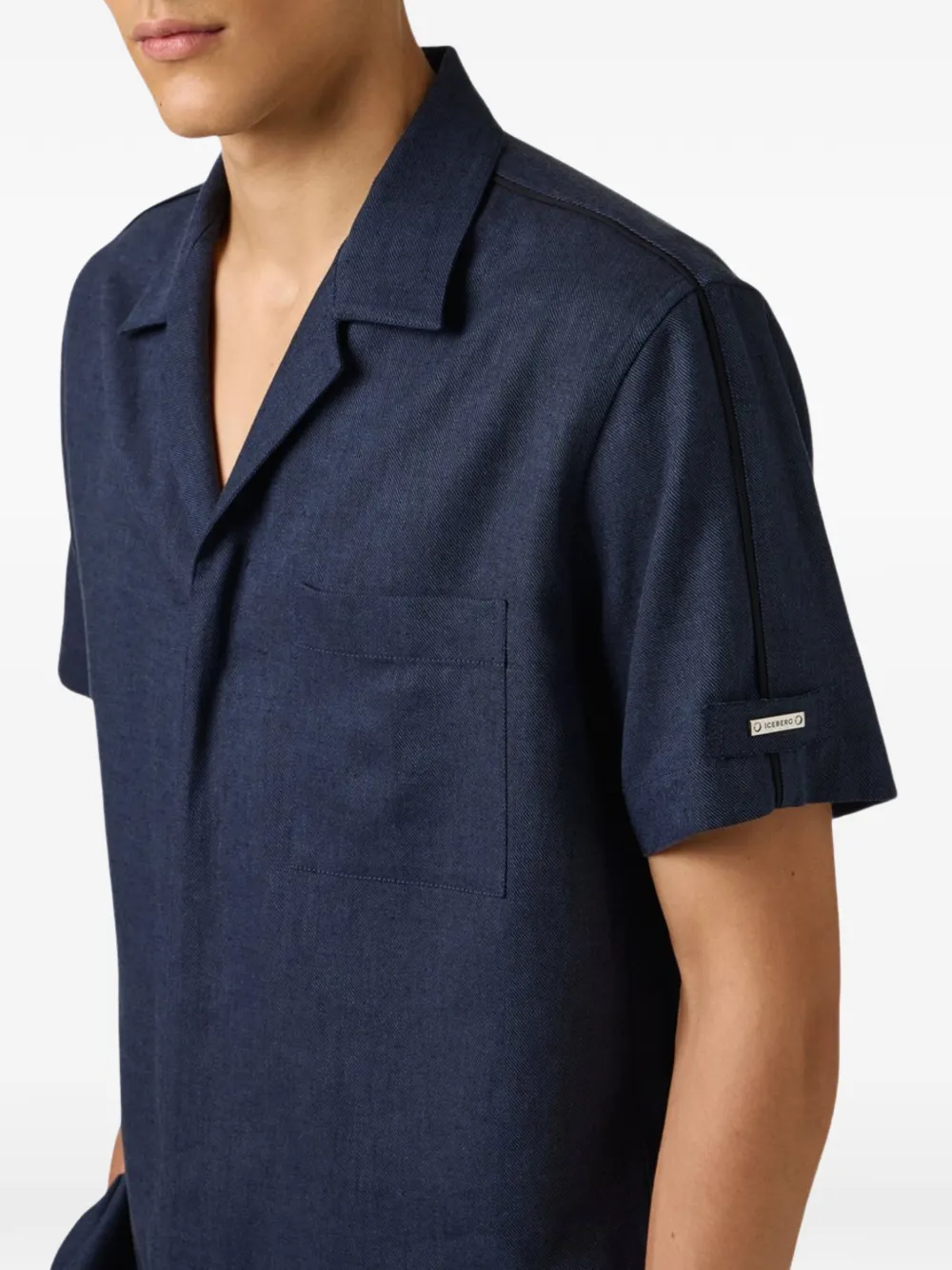 Iceberg Overhemd met V-hals Blauw